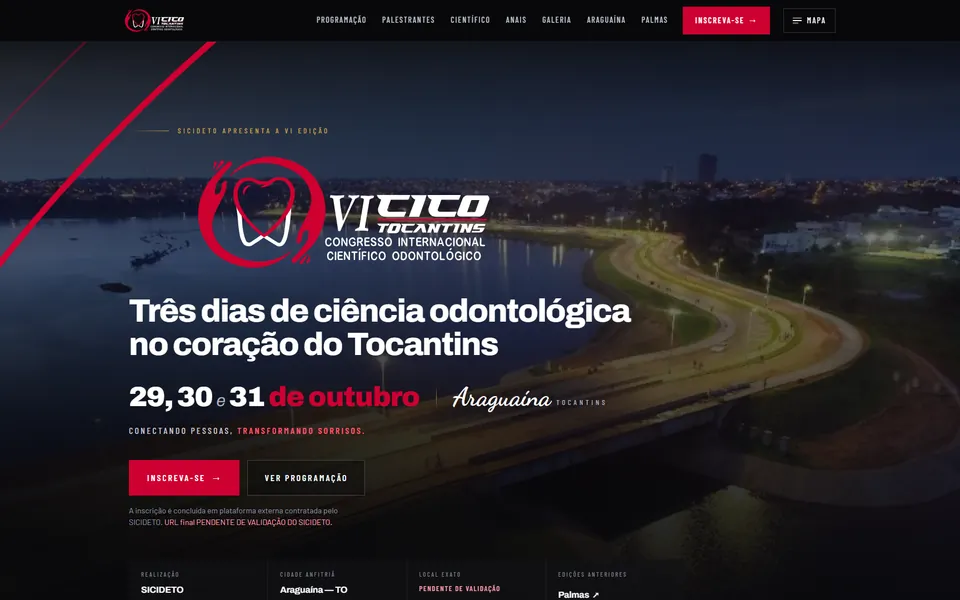 Site do VI CICO Tocantins